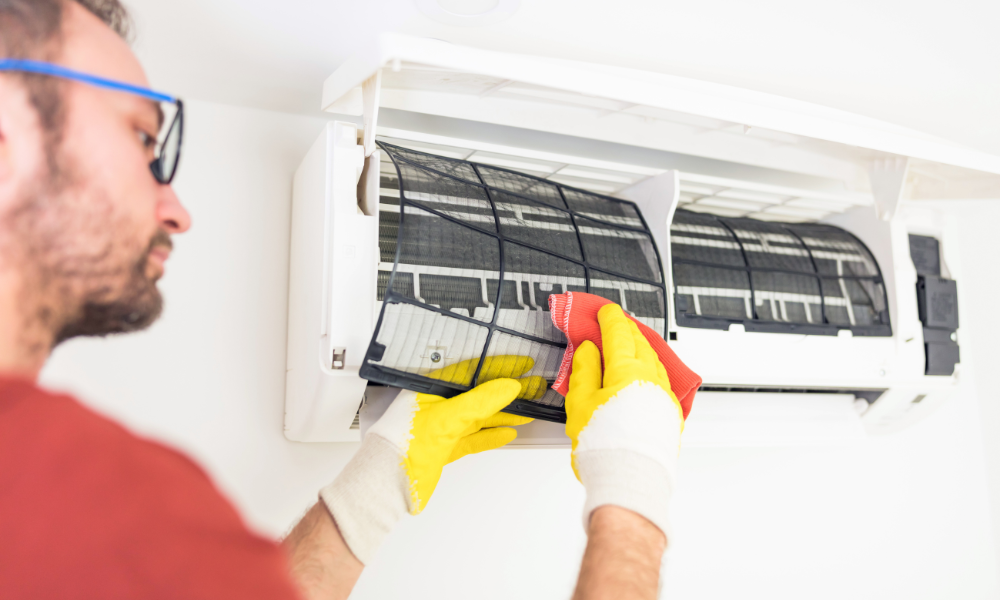 Overheated AC unit causes mold growth and damage to the HVAC system